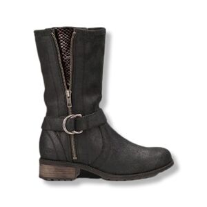 UGG Silva Women's Black Suede Moto Winter Boots